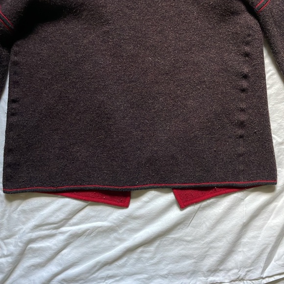 Mercer & Madison Vintage 100% Wool Cardigan Woman’s M Brown/Red - Picture 6 of 6